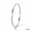 Elegant Geometric Stainless Steel Plating Inlay Zircon Bangle