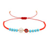 Bohemian Devil's Eye Flower Imitation Pearl Alloy Wholesale Bracelets