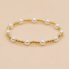 Bohemian Devil's Eye Flower Imitation Pearl Alloy Wholesale Bracelets