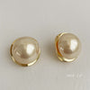 Elegant Round Mixed Materials Plating Inlay Artificial Pearls Women's Earrings