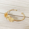 Retro Solid Color Natural Stone Bangle In Bulk