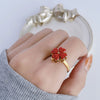 Simple Style Heart Shape Titanium Steel Plating 18k Gold Plated Rings