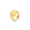 Simple Style Solid Color Stainless Steel Plating 18k Gold Plated Rings