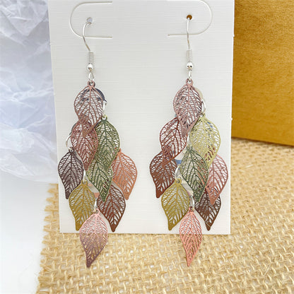 Original Design Leaves Metal Women's Drop Earrings