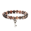 Retro Lock Natural Stone Beaded Bracelets