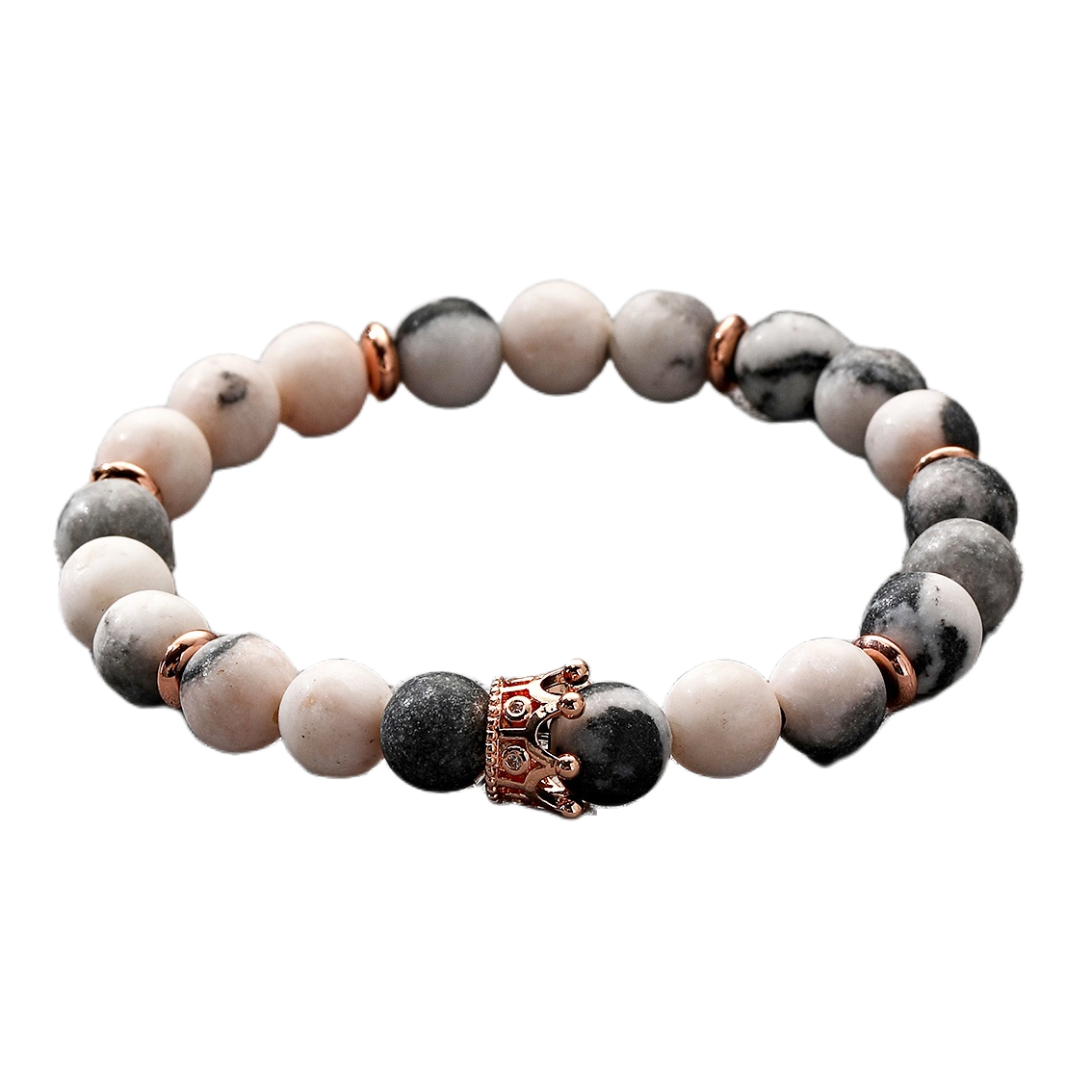 Retro Lock Natural Stone Beaded Bracelets