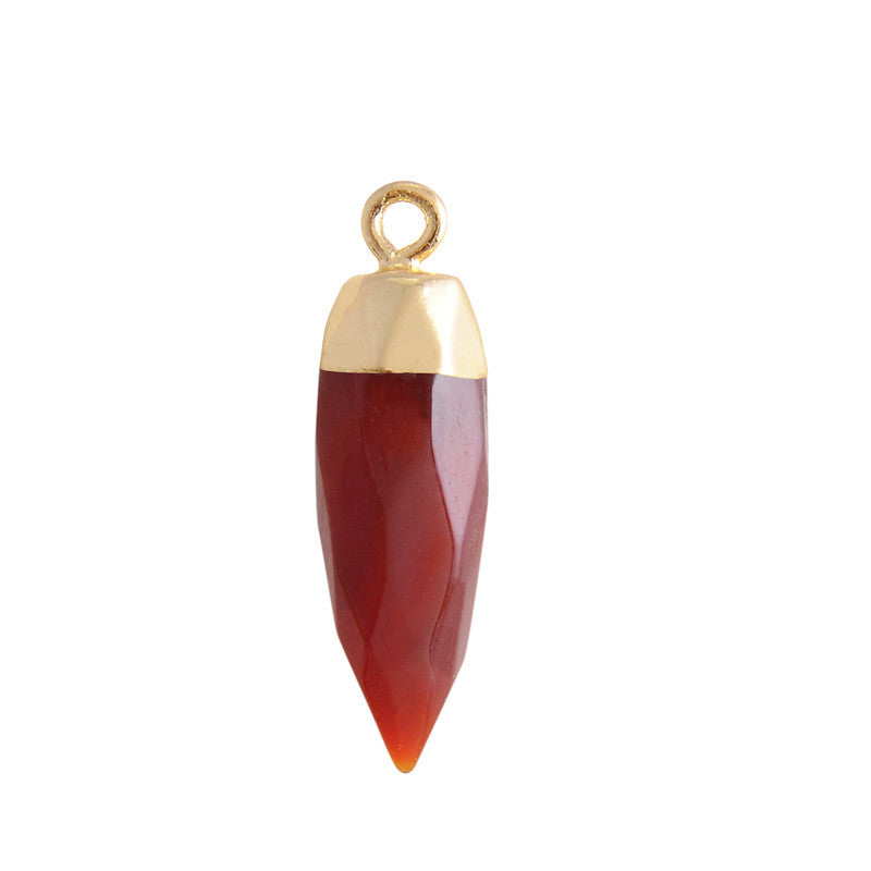 Simple Style Classic Style Water Droplets Natural Stone Plating Pendants