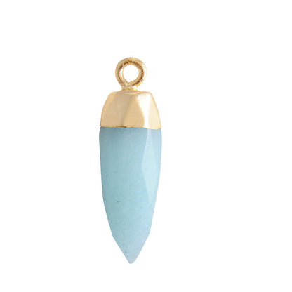 Simple Style Classic Style Water Droplets Natural Stone Plating Pendants