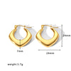 1 Pair Simple Style Solid Color Stainless Steel Plating Gold Plated Earrings