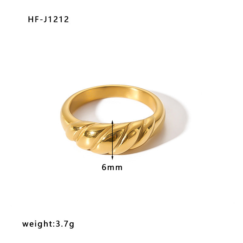 Simple Style Heart Shape Crown Bow Knot Stainless Steel Plating Gold Plated Rings