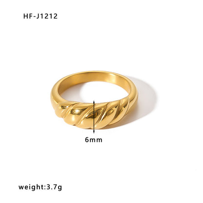 Simple Style Heart Shape Crown Bow Knot Stainless Steel Plating Gold Plated Rings