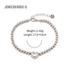 Simple Style Round Stainless Steel Beaded Titanium Steel 18k Gold Plated Bracelets