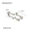 1 Pair Ins Style Cool Style Irregular Solid Color Asymmetrical Stainless Steel Ear Studs