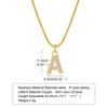 Ins Style Simple Style Letter Stainless Steel Plating Inlay Zircon 18k Gold Plated Necklace Pendant