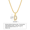 Ins Style Simple Style Letter Stainless Steel Plating Inlay Zircon 18k Gold Plated Necklace Pendant