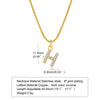 Ins Style Simple Style Letter Stainless Steel Plating Inlay Zircon 18k Gold Plated Necklace Pendant