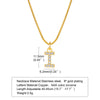 Ins Style Simple Style Letter Stainless Steel Plating Inlay Zircon 18k Gold Plated Necklace Pendant