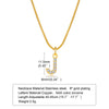 Ins Style Simple Style Letter Stainless Steel Plating Inlay Zircon 18k Gold Plated Necklace Pendant