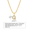 Ins Style Simple Style Letter Stainless Steel Plating Inlay Zircon 18k Gold Plated Necklace Pendant