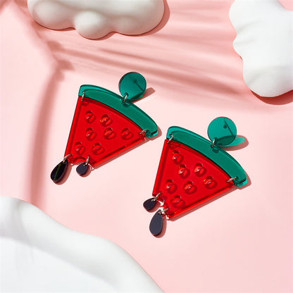 Vacation Fruit Watermelon Arylic Women's Drop Earrings