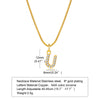 Ins Style Simple Style Letter Stainless Steel Plating Inlay Zircon 18k Gold Plated Necklace Pendant