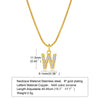 Ins Style Simple Style Letter Stainless Steel Plating Inlay Zircon 18k Gold Plated Necklace Pendant