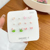 Sweet Heart Shape Flower Bow Knot Alloy Inlay Artificial Pearls Women's Ear Studs