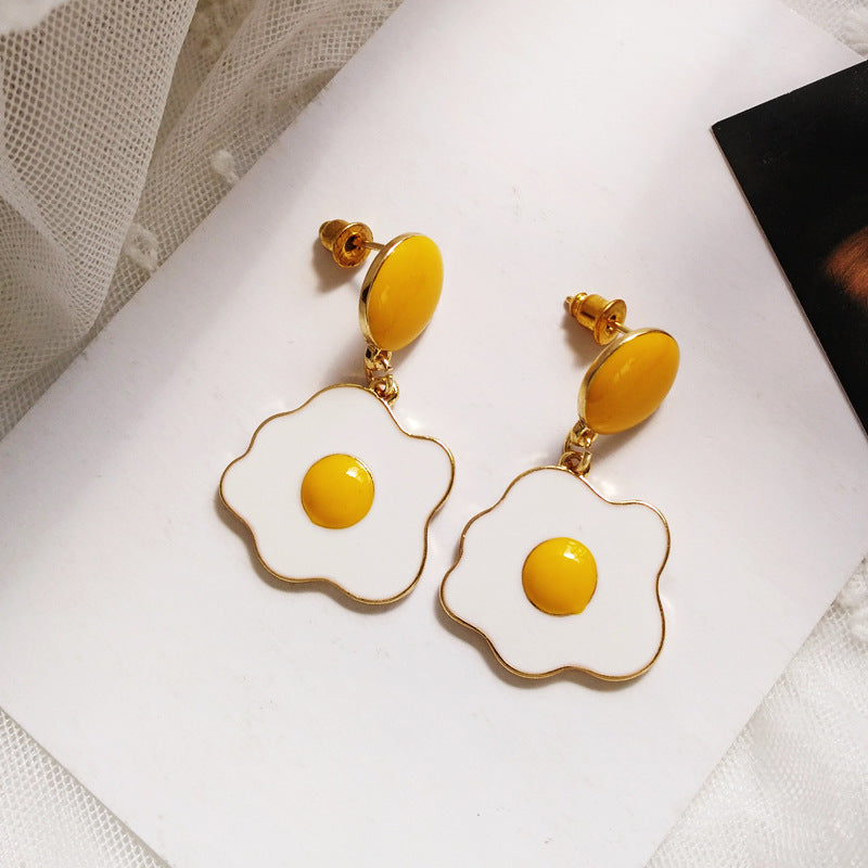 Cute Poached Egg Alloy Plating Women'S Drop Earrings