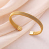 Ins Style Simple Style C Shape Solid Color Stainless Steel Plating Cuff Bracelets