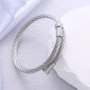 Casual Simple Style Solid Color Stainless Steel Plating Braid Bangle