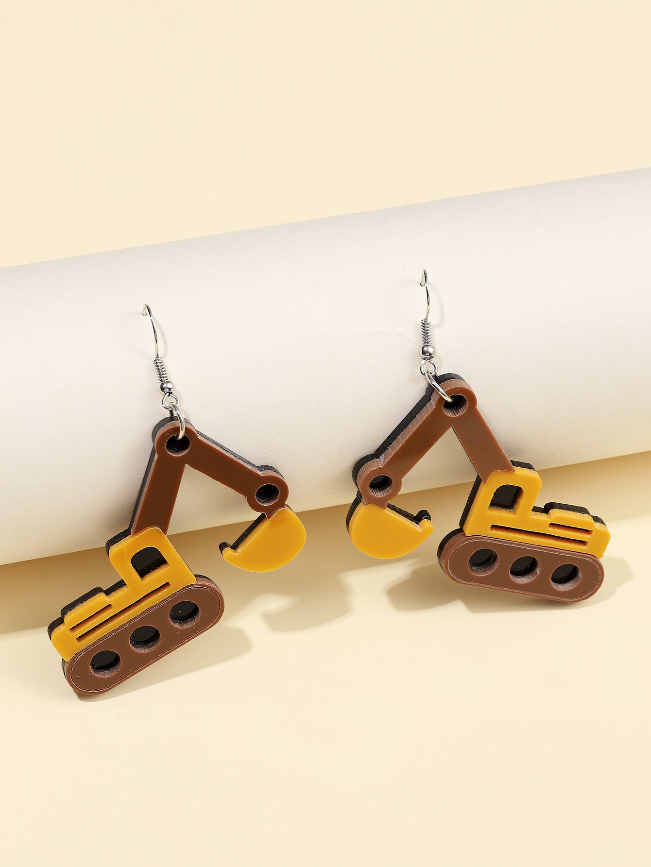 Cartoon Style Funny Excavator Arylic Women's Drop Earrings