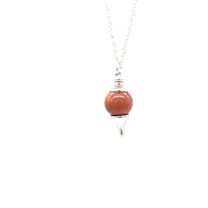 Fashion Water Droplets Copper Plating Natural Stone Pendant Necklace 1 Piece