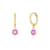 Simple Style Star Heart Shape Eye Copper Drop Earrings Epoxy Gold Plated Zircon Copper Earrings