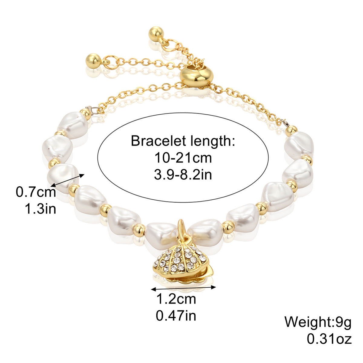 Fashion Geometric Heart Shape Imitation Pearl Alloy Plating Women's Bracelets