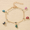 Modern Style Devil's Eye Butterfly Copper Beaded Plating Gold Plated Bracelets