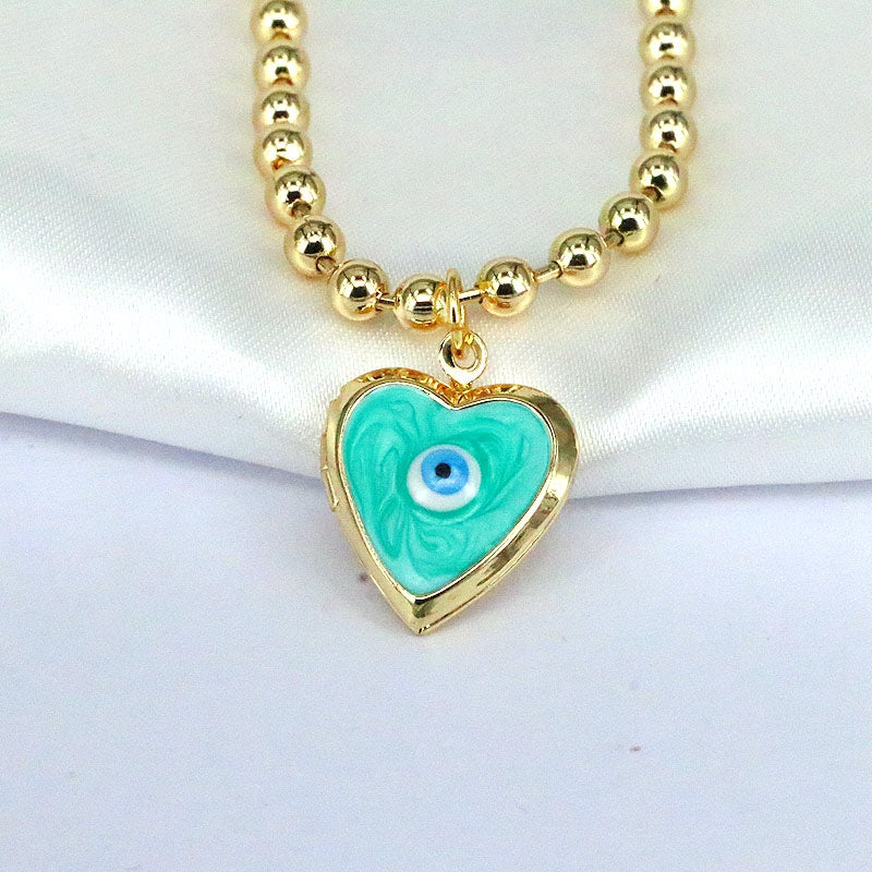 Elegant Hip-hop Vintage Style Eye Copper Plating Gold Plated Pendant Necklace