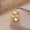Casual Simple Style Heart Shape Solid Color Stainless Steel Plating Hollow Out 18k Gold Plated Open Ring