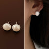 1 Pair Lady Solid Color Freshwater Pearl Sterling Silver Ear Studs