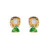 1 Set Cute Cartoon Character Asymmetrical Plating Inlay Brass Zircon 18k Gold Plated Ear Studs