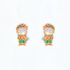 1 Set Cute Cartoon Character Asymmetrical Plating Inlay Brass Zircon 18k Gold Plated Ear Studs