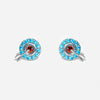 1 Set Cute Cartoon Character Asymmetrical Plating Inlay Brass Zircon 18k Gold Plated Ear Studs