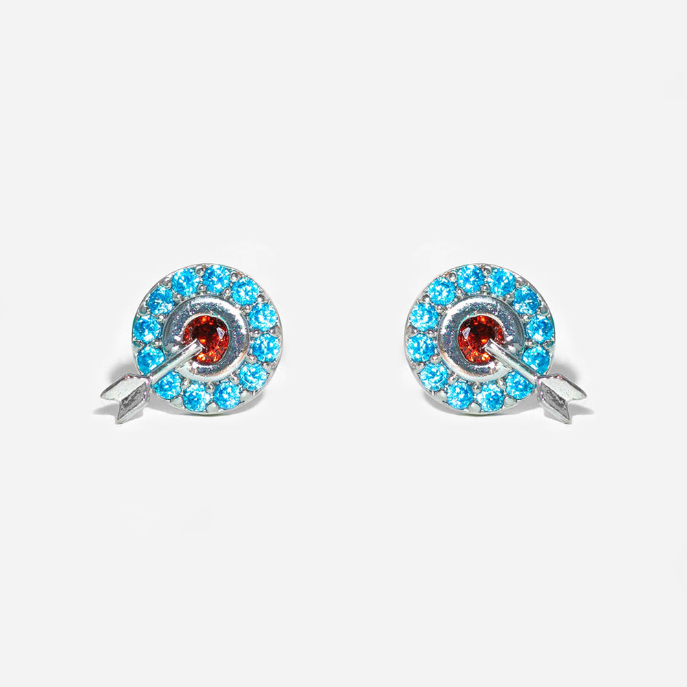 1 Set Cute Cartoon Character Asymmetrical Plating Inlay Brass Zircon 18k Gold Plated Ear Studs