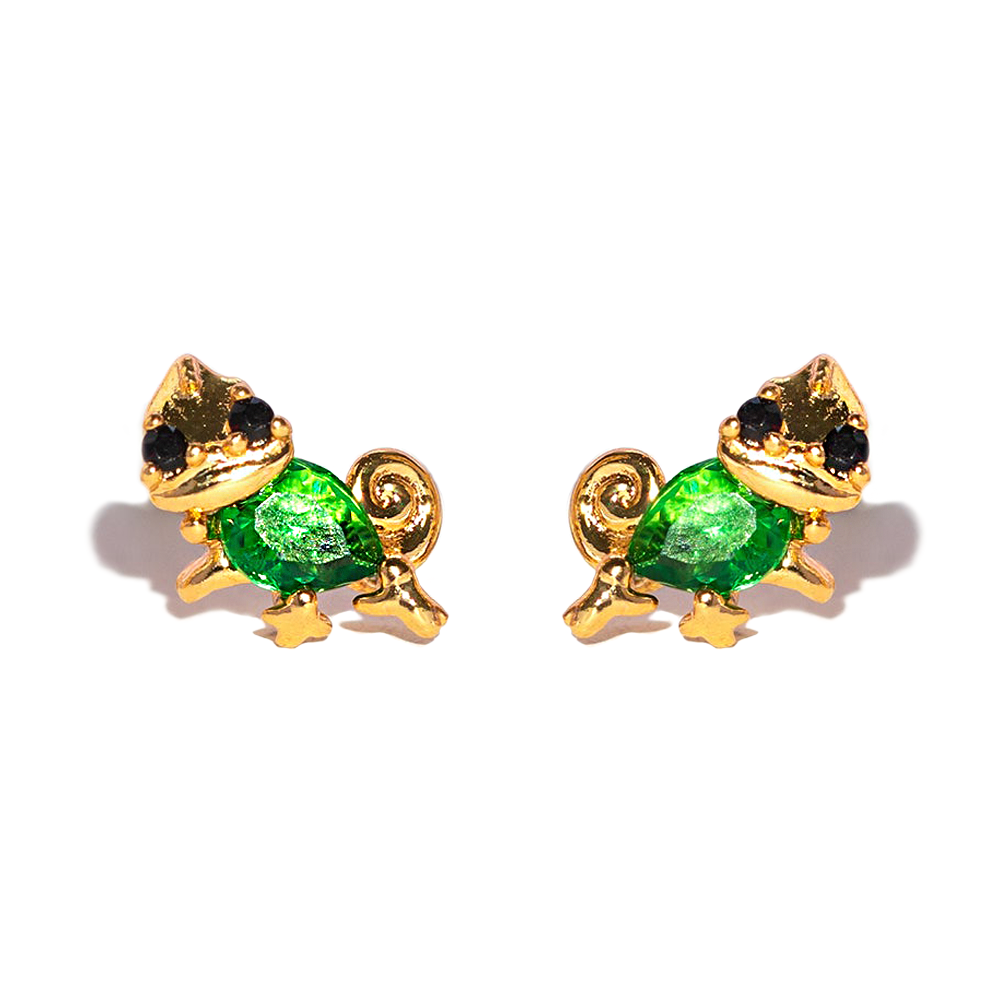 1 Set Cute Sweet Cartoon Sun Asymmetrical Plating Inlay Brass Zircon 18k Gold Plated Ear Studs