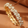 Wholesale Jewelry Modern Style Oversized Star Artificial Gemstones Artificial Pearl Rhinestones Pearl Inlay Bangle