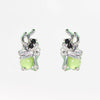 1 Set Princess Cute Cartoon Character Brass Asymmetrical Plating Inlay Zircon 18k Gold Plated Ear Studs