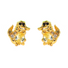 1 Set Princess Cute Cartoon Character Brass Asymmetrical Plating Inlay Zircon 18k Gold Plated Ear Studs