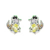 1 Set Princess Cute Cartoon Character Brass Asymmetrical Plating Inlay Zircon 18k Gold Plated Ear Studs