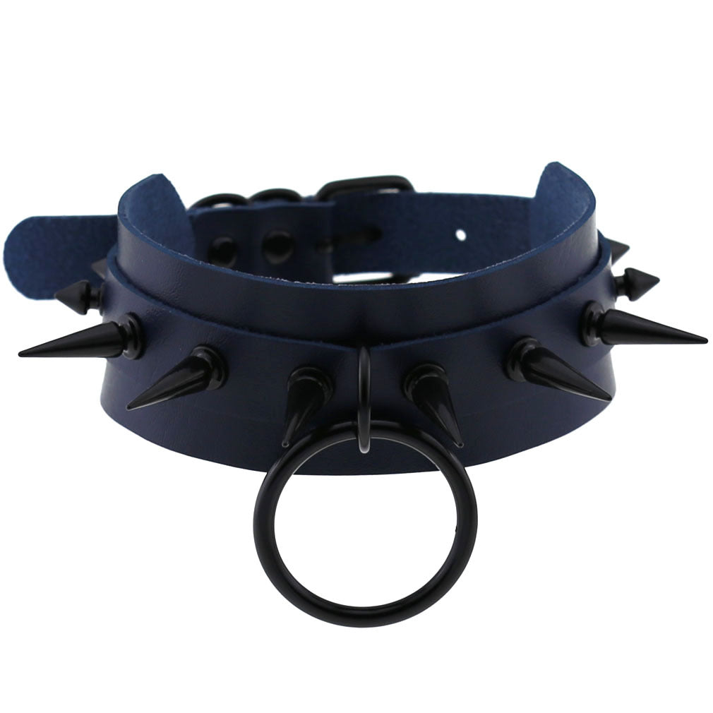 Punk Geometric Pu Leather  Unisex Choker