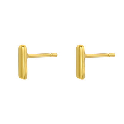 1 Pair Simple Style Letter Copper Plating 18k Gold Plated Ear Studs