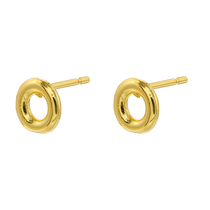 1 Pair Simple Style Letter Copper Plating 18k Gold Plated Ear Studs